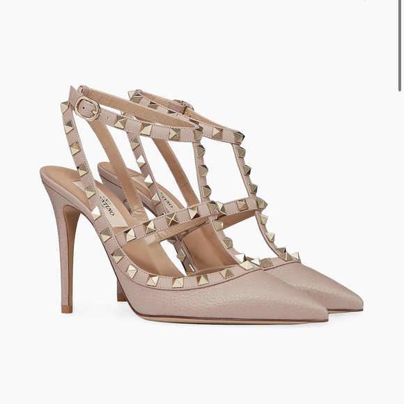 Valentino Nude Rockstud Heels - Picture 1 of 13